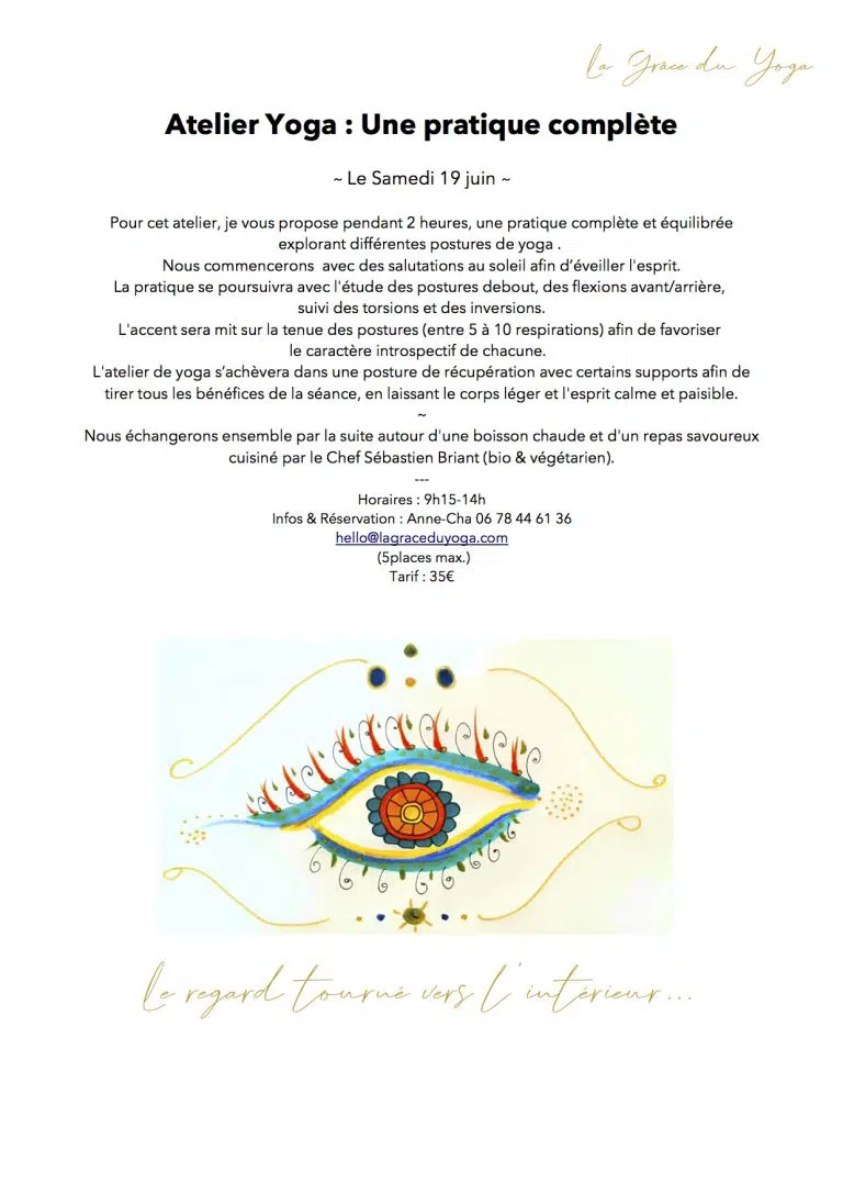 Atelier yoga juin 2021