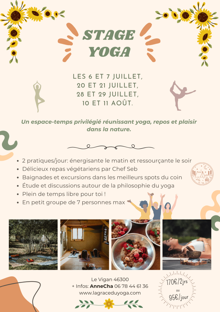 stage Yoga le vigan 46300