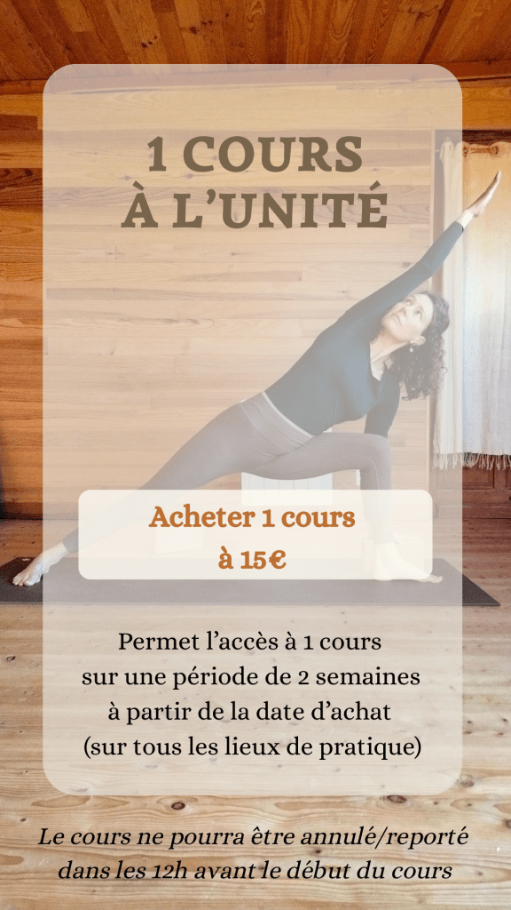 Affiche de AnneCha prof de yoga qui annonce ses tarif de cours de yoga